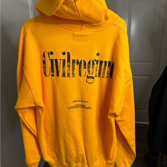 Large (L) - Civil Regime Hoodie Yellow Darc Sport - Picture 2 of 3